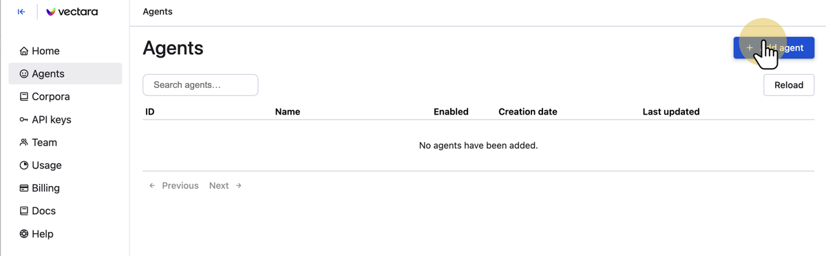 Agent page