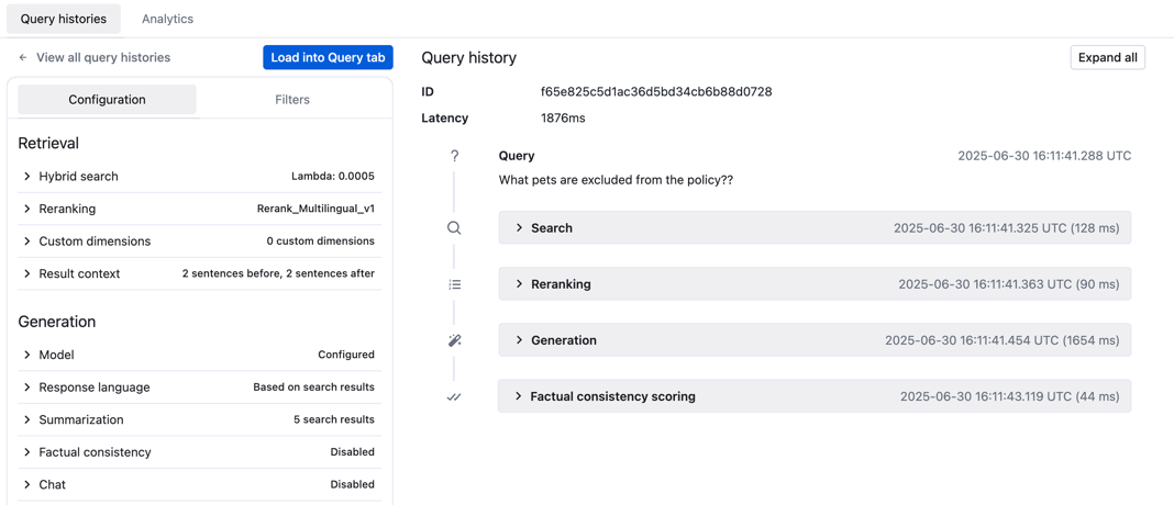 Query tab