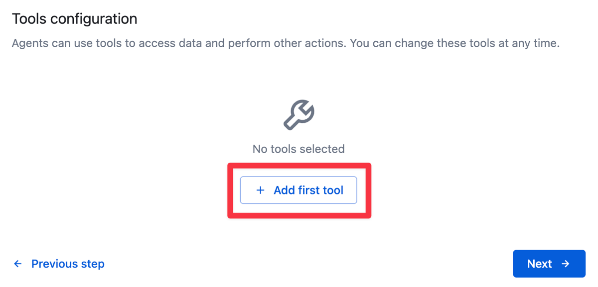 Add first tool
